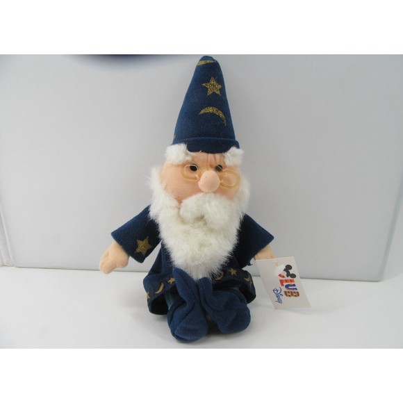 Club Disney Sword in the Stone Merlin Mini Bean Bag-Beanie With Tag Wizard Blue - Picture 2 of 6